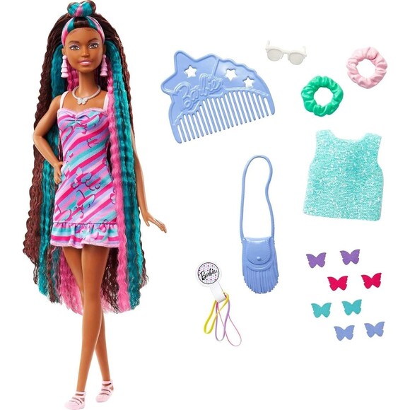 Barbie Totally Hair Doll, Butterfly-Themed with 8.5-inch Fantasy Hair, NEW - Picture 1 of 12